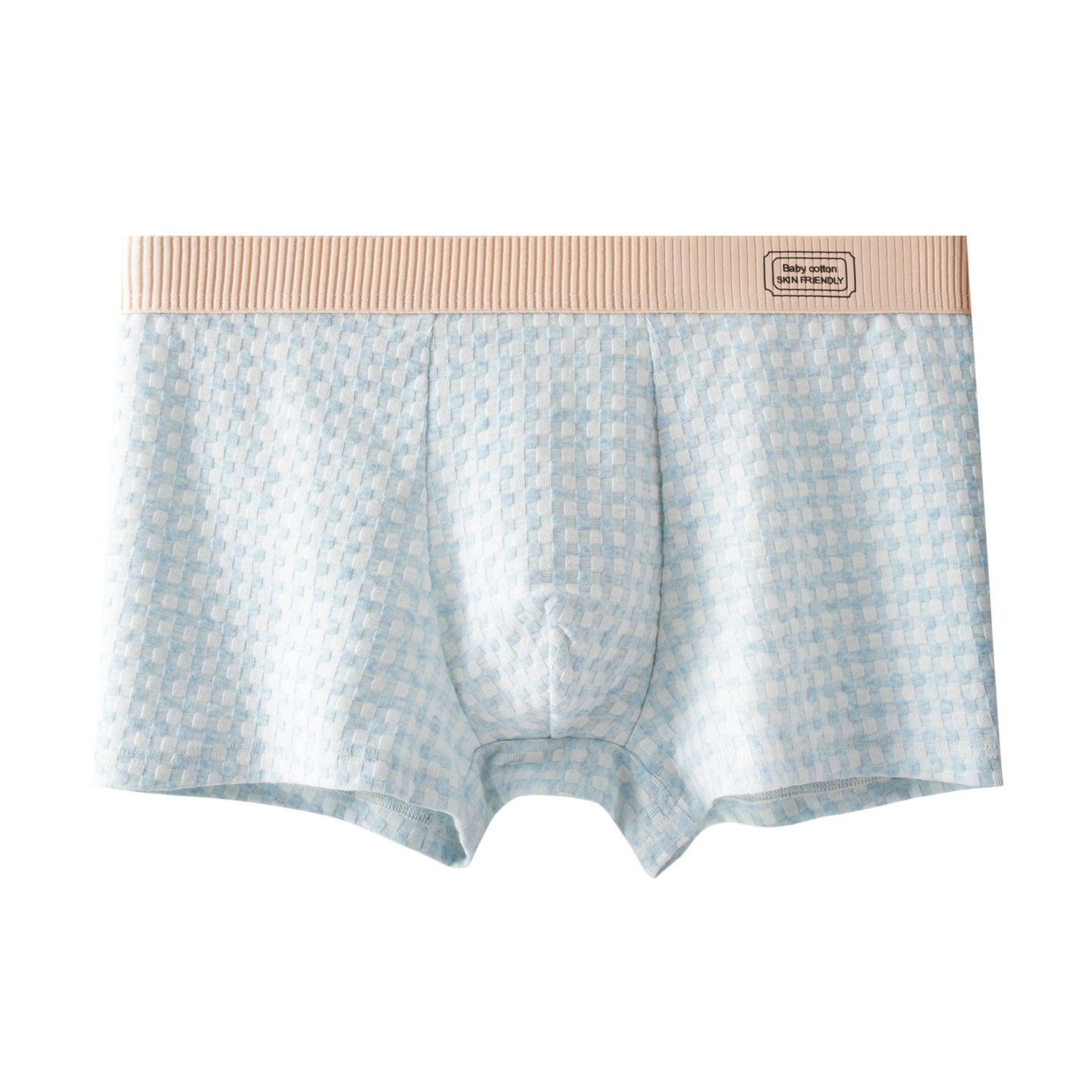 Pantalones de algodón a rejilla de hombre otoño y invierno algodón cintura transpirable suave y pegajosa simple pantalones cortos de hombre