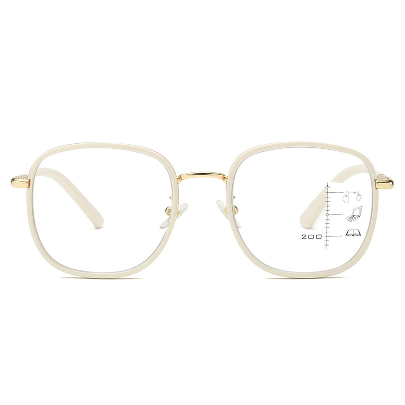 Nuevas gafas de lectura bifocales multifocales para mujer, modernas, juveniles, elegantes, montura grande, alta definición, bloqueo de luz azul, estilo de lujo ligero