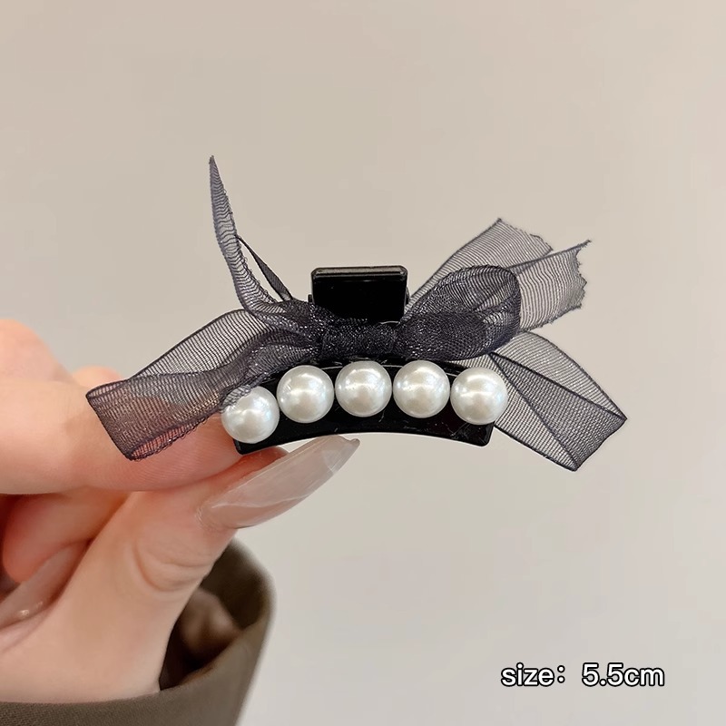 Arco negro pequeño clip de agarre princesa clip de cabello orejas elf clip de cejas clip de cabello orejas traseras clip lateral tocado