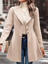 V 80552 Turn-down collar woolen coat ���Ië�����ךW�����б�