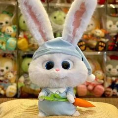 漫画のウサギのリーダー、かわいい服を着たウサギのペット、誕生日の女の子