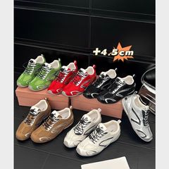 复古银色阿甘德训鞋女2025夏季新款超火赛车鞋厚底透气休闲运动鞋