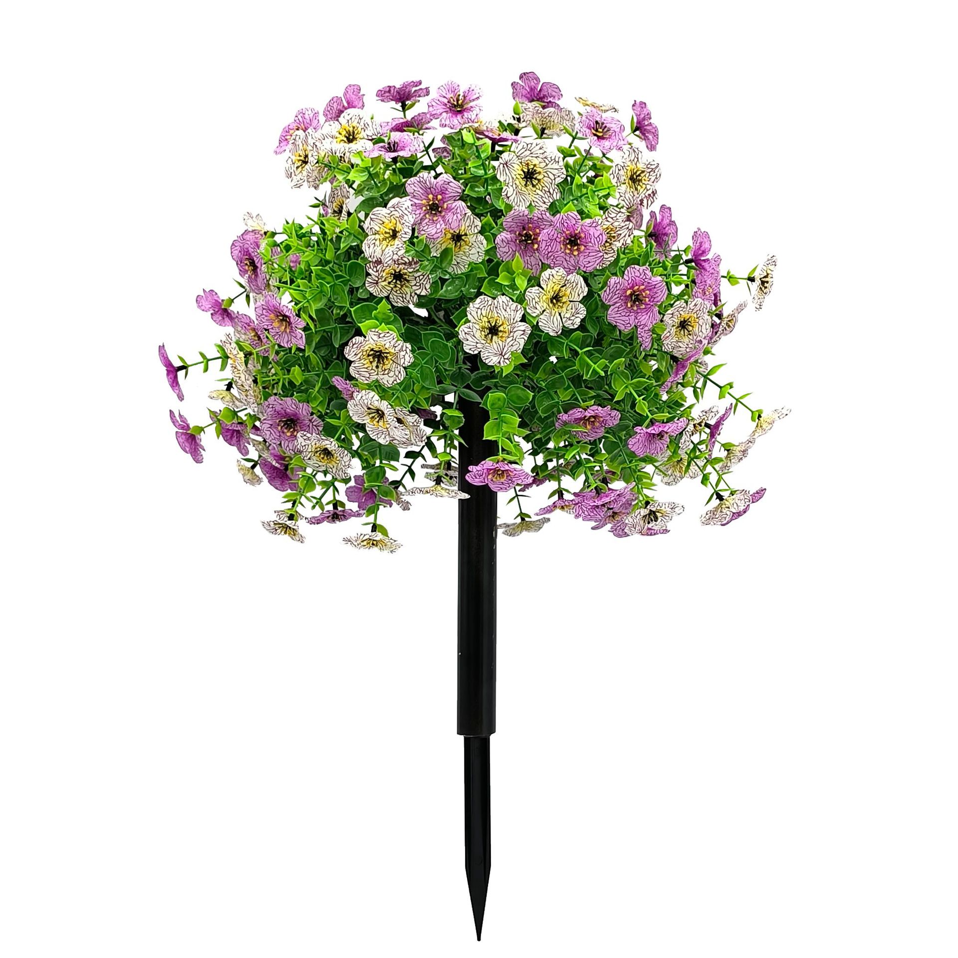 보라색 흰색 보라색 접지 삽입