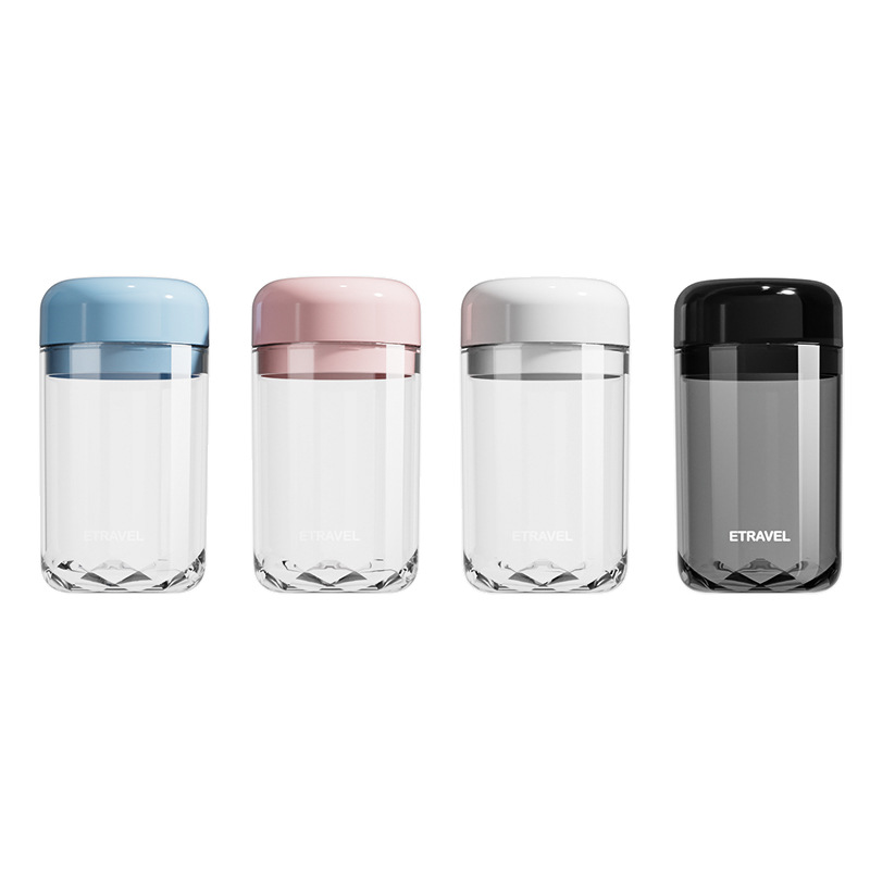 ETRAVEL Mini Taza de lavado de viaje Pasta de dientes Cepillo de dientes Taza de enjuague bucal Juego de lavado portátil tres en uno Viajes