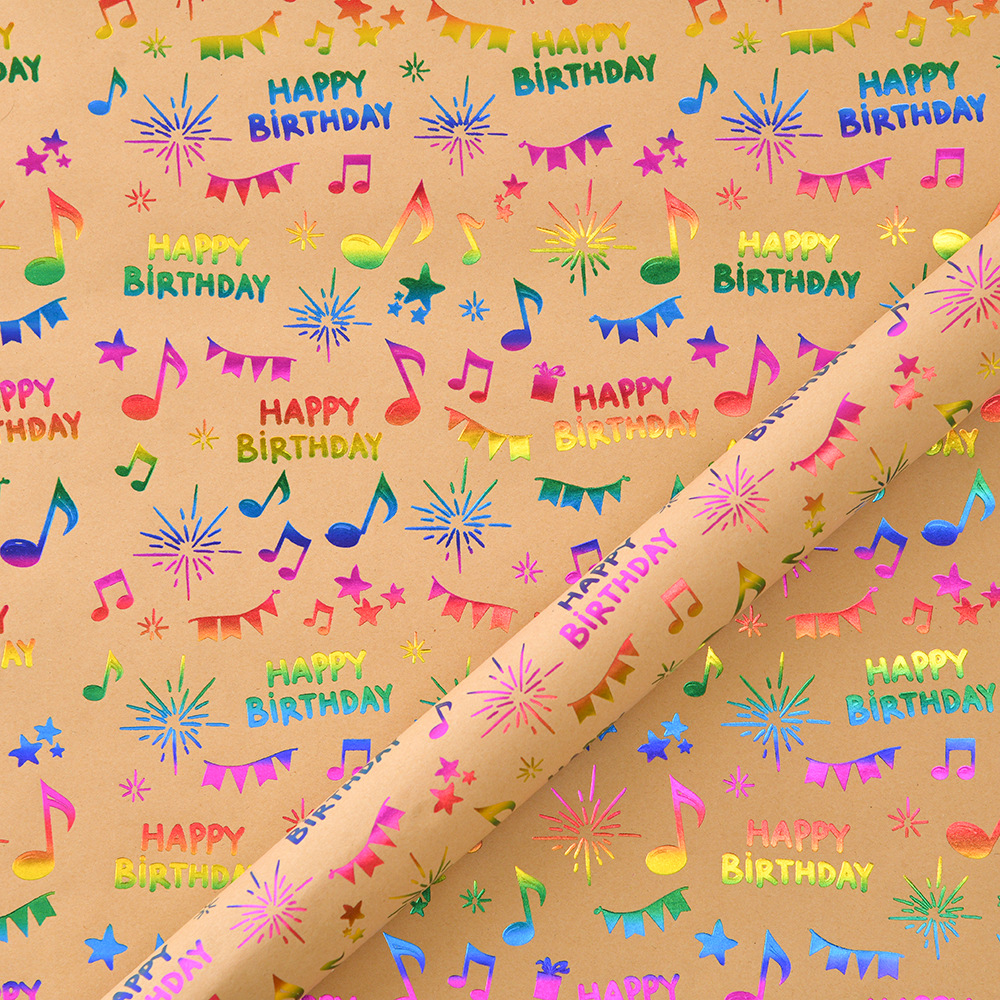 Notas de cumpleaños; 50x70cm 100g papel kraft
