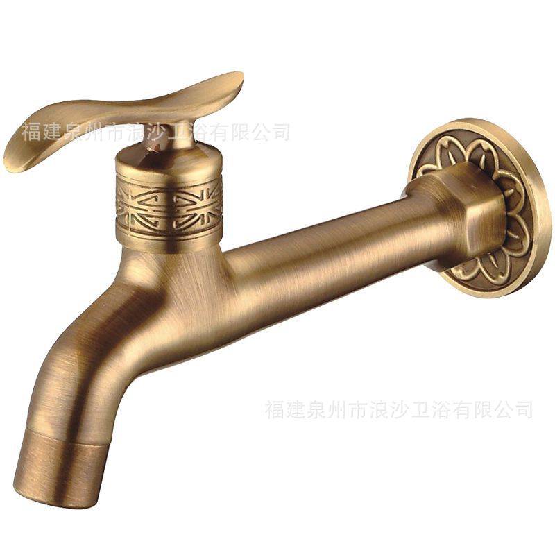 Antique-style washing machine faucet, European retro mop, pool faucet, thickened and lengthened, single-cooling 4 fen factory supply undefined