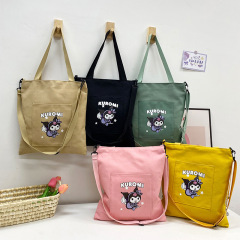 Chic Cartoon Anime Style Student Shoulder Bag with Large Capacity for Ladies, Handbag for Study, Dropshipping One Piece