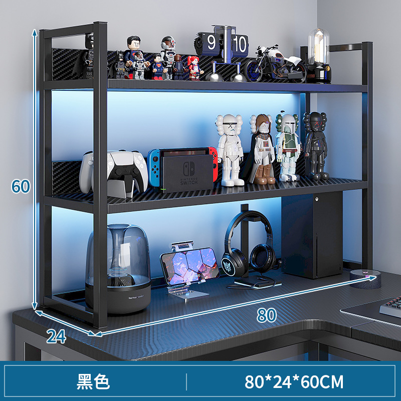 Estante de escritorio pequeño estante de hierro forjado multicapa simple estante de escritorio de oficina estante de almacenamiento de escritorio de escritorio