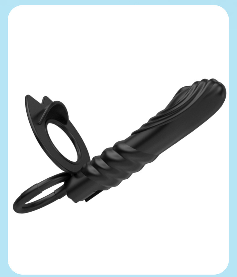 Vibrating Couples Ring in Silicone, Electric Dual-Dragon Design, Adult Wearable Toy — detail image 14
