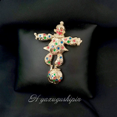 Yaxa sancaqları Clown Vintage Personality Enamel