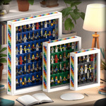 原创意彩虹人仔收纳大相框MOC积木小颗粒DIY拼装立体摆件儿童礼物