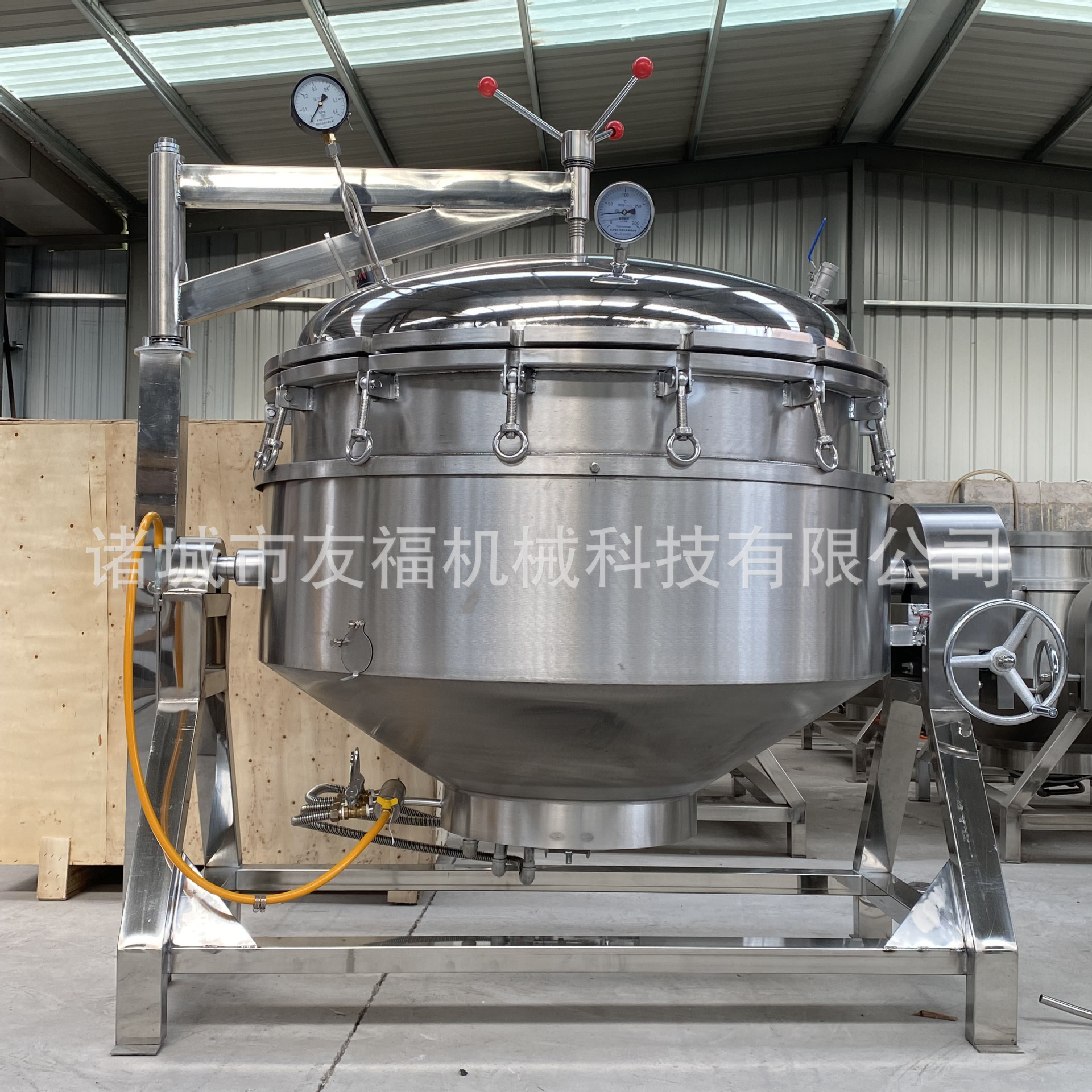 休闲小食品加工整套设备 熟牛羊肉高压卤煮设备 大型酱牛肉高压锅