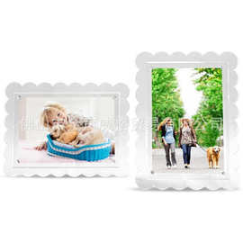 亚克力透明扇形相框,带磁性桌面显示屏 ,适用于高清极简主义图片