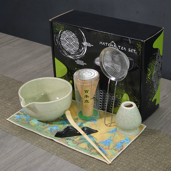 Matcha, tea cup, set, gift box