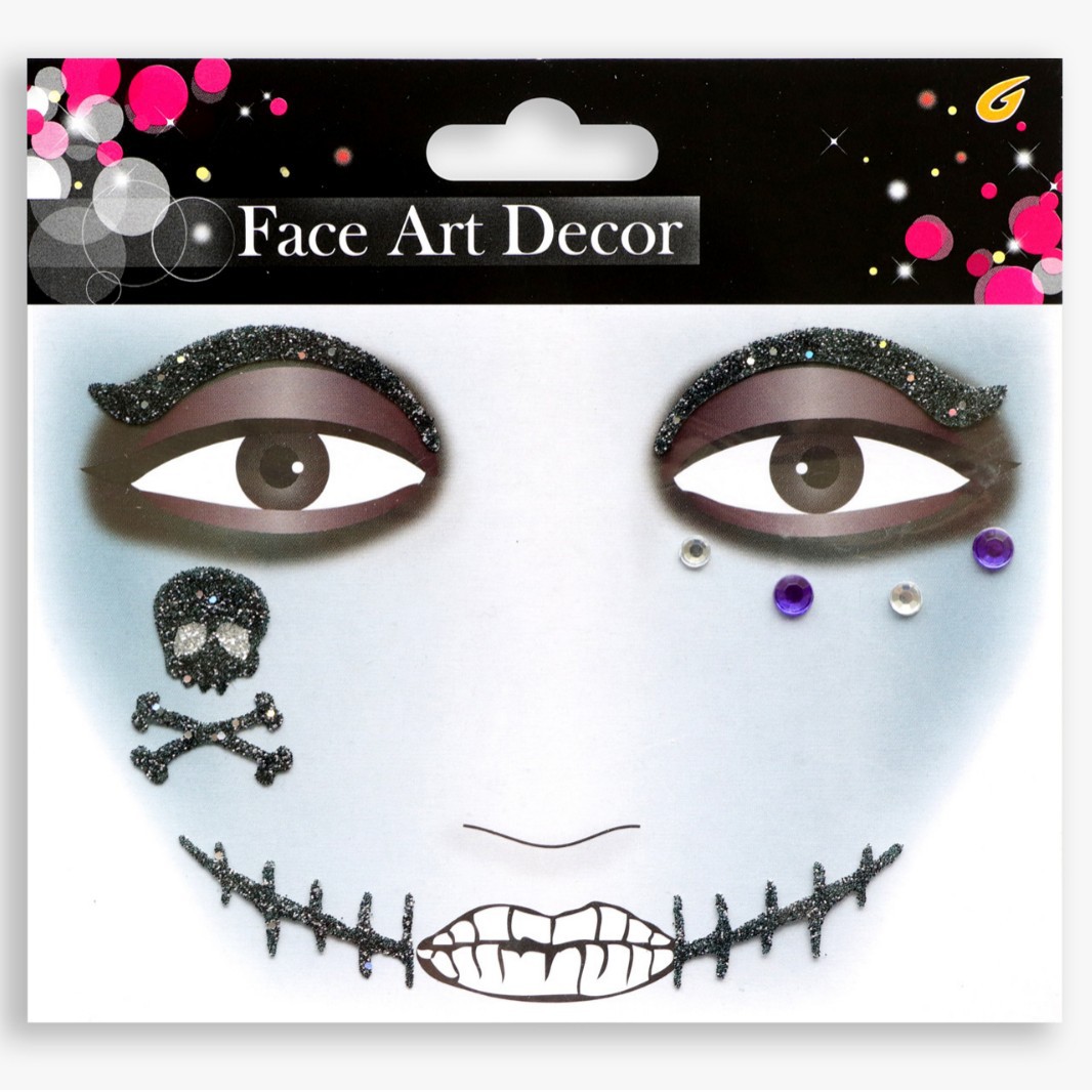 Pegatinas faciales de carnaval de Navidad, fiestas navideñas, pegatinas faciales de diamantes de imitación, diamantes de cebolla verde, maquillaje de escenario, mariposas faciales, brillo, diamantes de cebolla verde