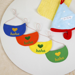 Source Factory Cute Korean Embroidered Pet Saliva Towel Cat Bib Teddy Bichon Dog Bib Saliva Towel