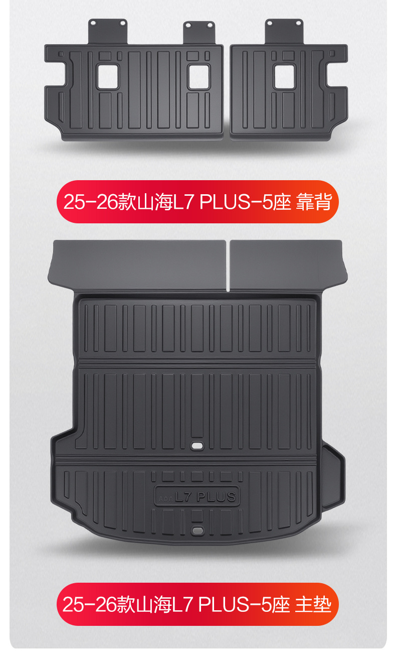 Jietu Shanhai L7 Plus Trunk Mat Car Interior Accessories Modification Parts Decorative Tpe Waterproof Trunk Mat