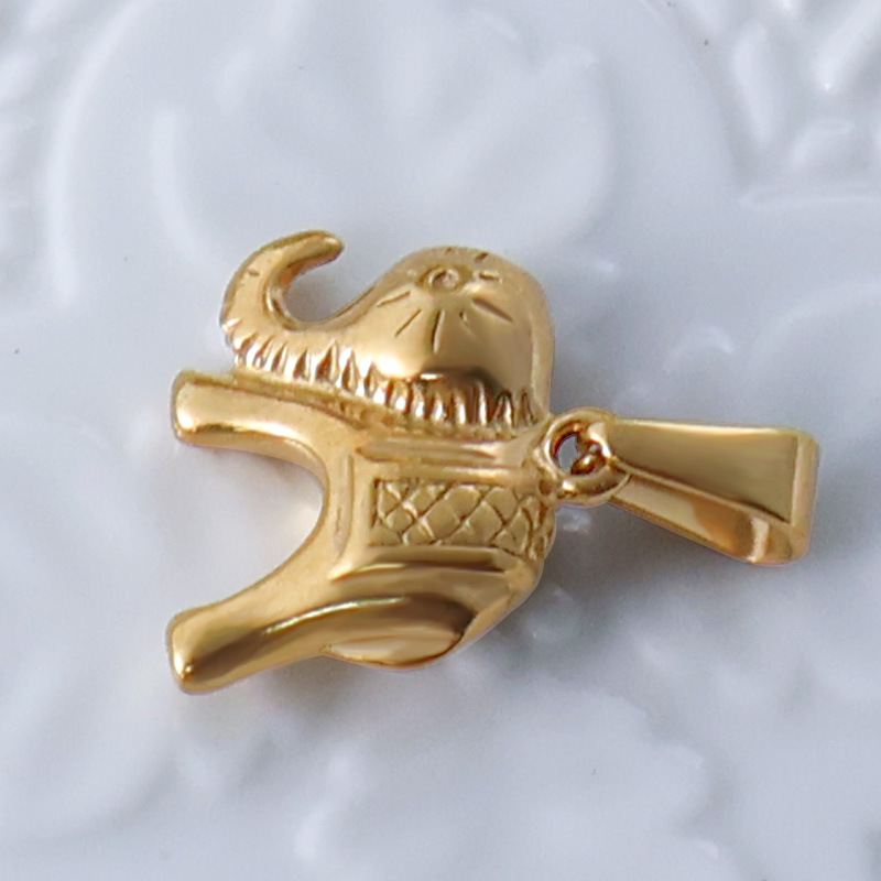 10g Weight Pendant Jewelry Making Type Real Gold Plated Plating Material 1 Piece Quantity Holiday, Daily Occasion 304 Stainless Steel Material Geometric Pattern Unisex Gender Retro Style Waterproof Non Tarnish, Plating Craft 1 Piece 304 Stainless Steel Real Gold Plated Geometric Pendant 10