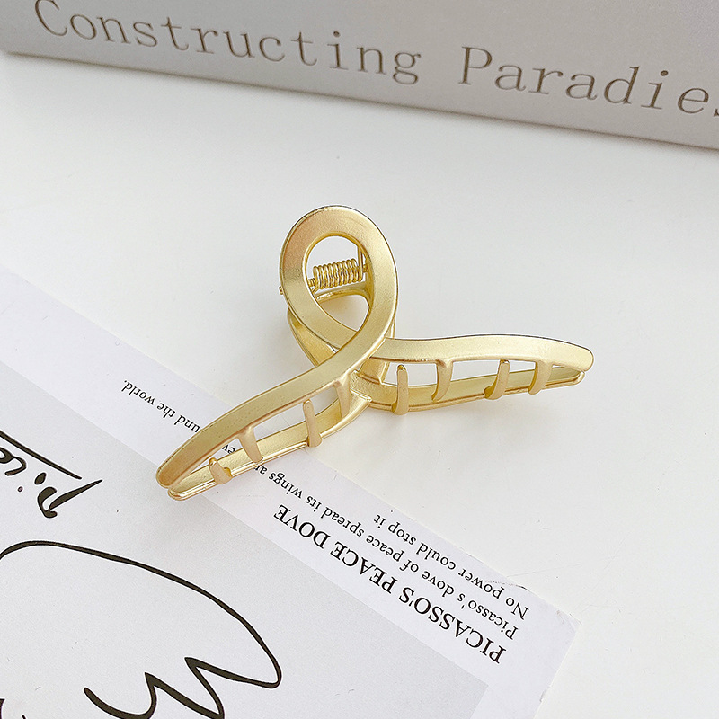 Horquilla de temperamento elegante francés, pinza de tiburón de acrílico para mujer, pinza de agarre grande, accesorios para el cabello, horquilla de sensación de alta calidad al por mayor