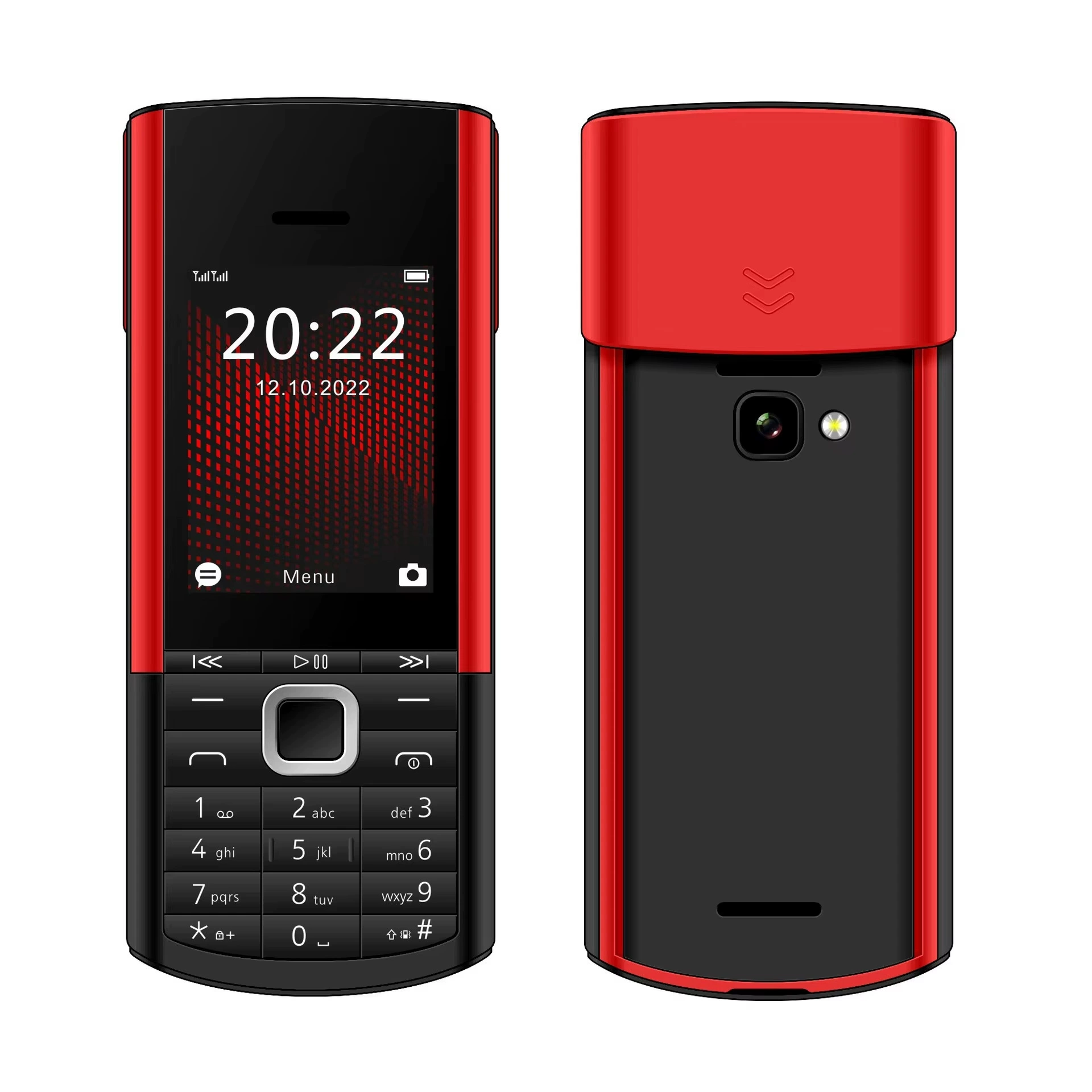 5710 (версия 2022 года) Две SIM-карты 2G с клавиатурой, поддерживающей испанский, французский, немецкий