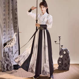 汉服男原创中国风侠客武侠风仙气书生古装齐腰绣花学生日常班服