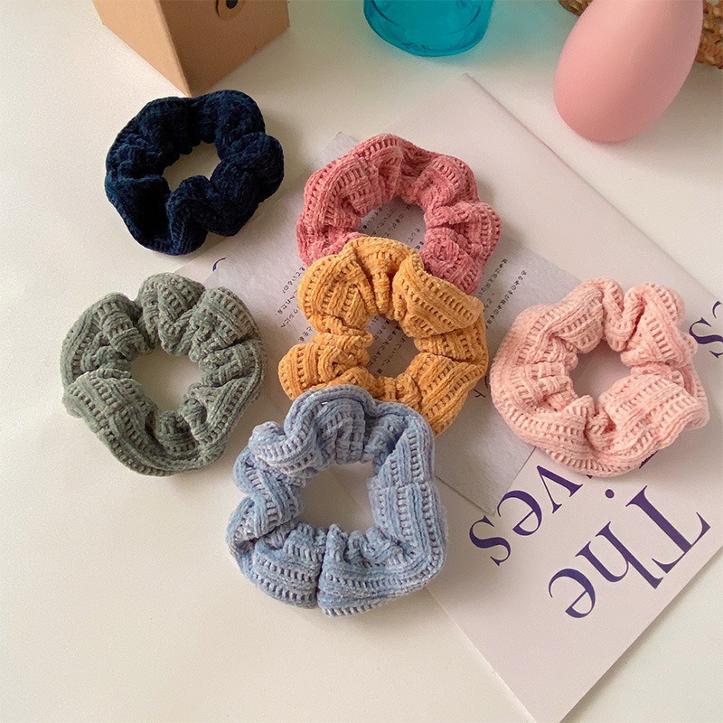 Sabiezināts rūtains resnās zarnas gredzens, vienkāršs retro resnās zarnas gredzens, elastīgs, izturīgs, krāsains matu aukla, augsta zirgaste, matu rotājumu gredzens_voghion.com