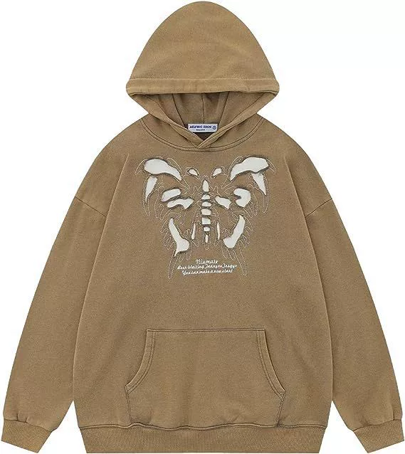 Demi-season Hoody, Retro Hip‑Hop Sweatshirt, Relaxed Fit, Sizes S–XXL