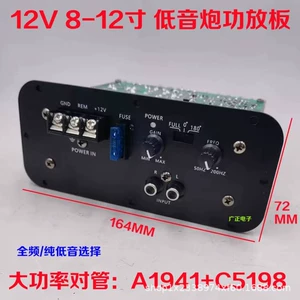 100W Yüksək Güclü 12V Gücləndirici Lövhəsi 12 düym Avtomobil Bass Dinamiki