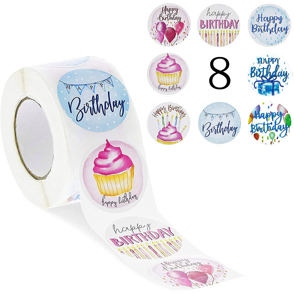 500/roll Happy Birthday Sticker Label Of...