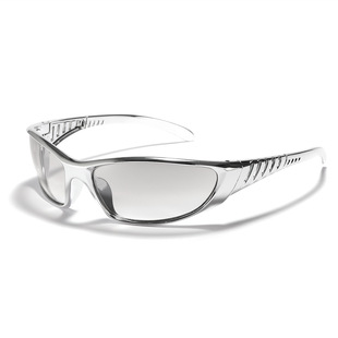 Xunge Y2K silver sunglasses color cutout Future technology feel hot girl net red sunglasses female sunglasses tide male
