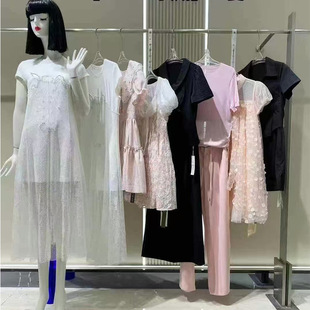 Shanghai First-Line Big-Name Brand Anso Brand Withdraws from the Shelves 25 Summer Physical Live Broadcast First-Hand Supply Women's Clothing Discount Wholesale