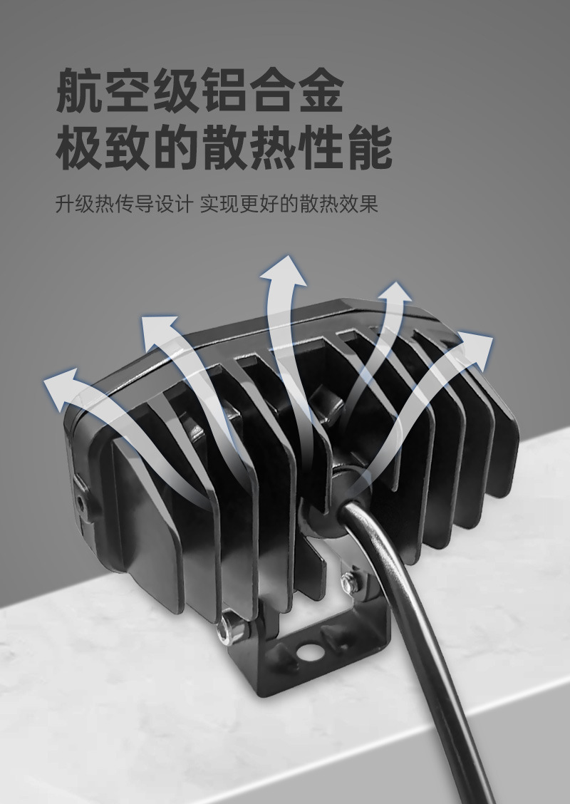 Cross-border dual-bead high-brightness LED spotlight for electric vehicles, yellow-white dual-light flashing motorcycle headlight, external modification for road paving