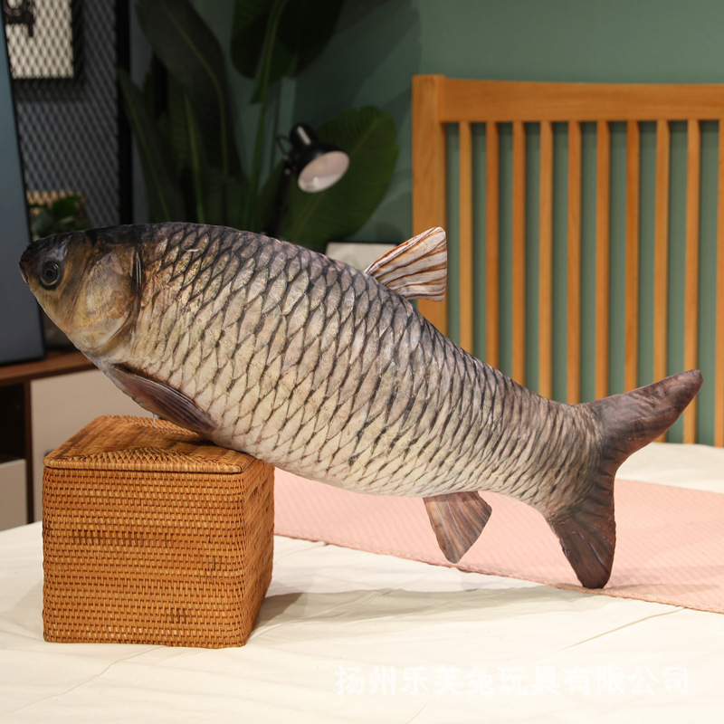 クリエイティブシミュレーション魚人形フナ鯉ぬいぐるみ睡眠枕水族館人形面白い猫布人形魚|undefined
