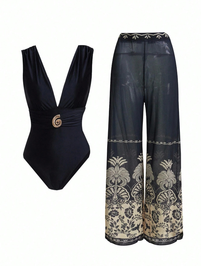 Dames badpak eendelig sexy bedrukt sneldrogende zwemkleding_voghion.com