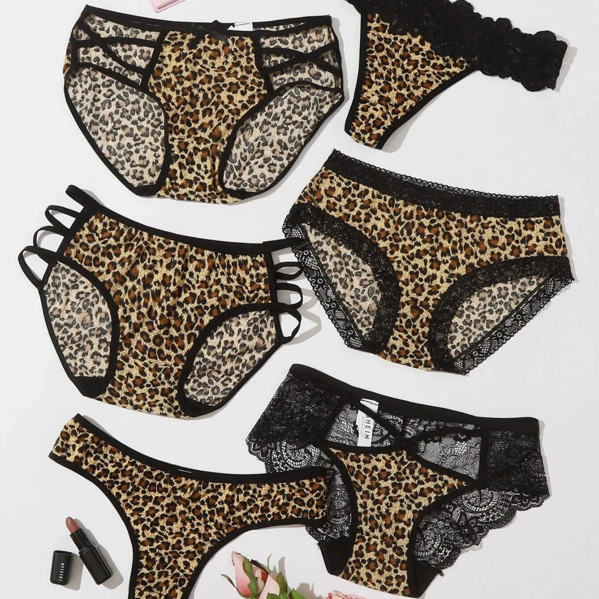 Эротическое нижнее белье Сексуальная девушка леопардовый принт трусики дышащий кружевной трусы с низкой талией