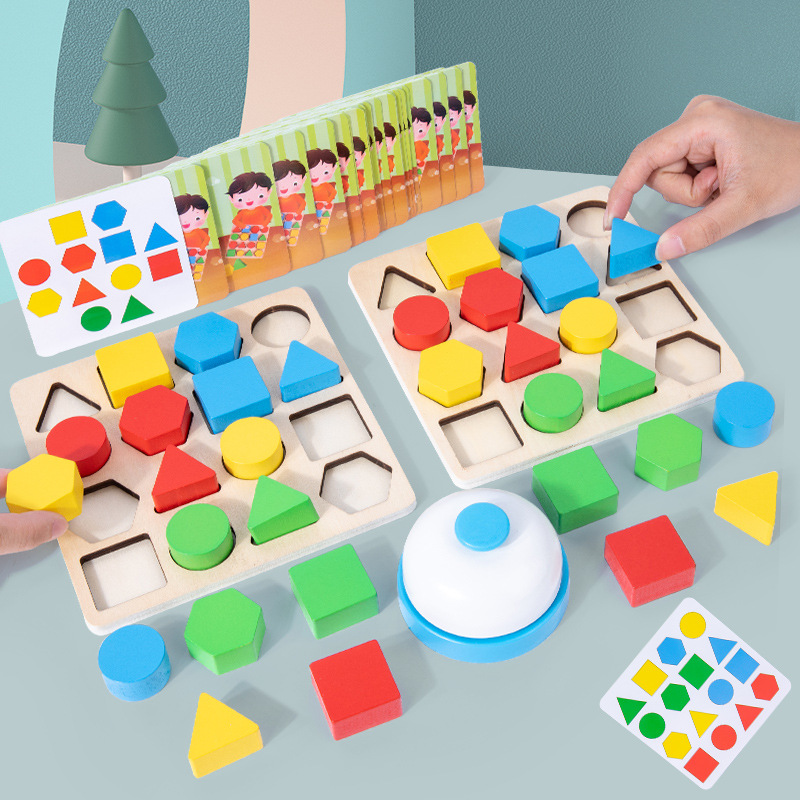Pensamiento inteligente juego de rompecabezas de batalla educación temprana para niños juguetes de madera educativos tablero de rompecabezas creativo interactivo entre padres e hijos