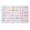 Fruit earrings, set with bow, 100 pair, flowered