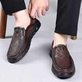 Обувь для кожаной обуви, летние дышащие универсальные лоферы для отдыха, мягкая подошва