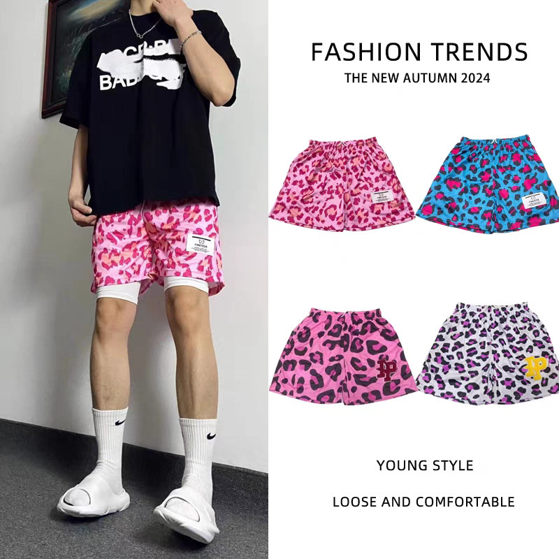 New American Basketball Shorts, Knee-Length, Loose, Casual, Men's Fitness Training, Breathable, Quick-Drying Sports Quarter Pants, Summer