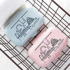 Covered Drain Soap Dish, Bathroom Cartoon Print Soap Dish