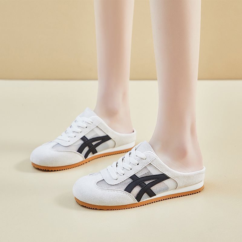 Zapatillas para mujeres zapatillas de soleas gruesas zapatillas de un pedazo 2025 nuevas zapatillas casuales de malla de verano
