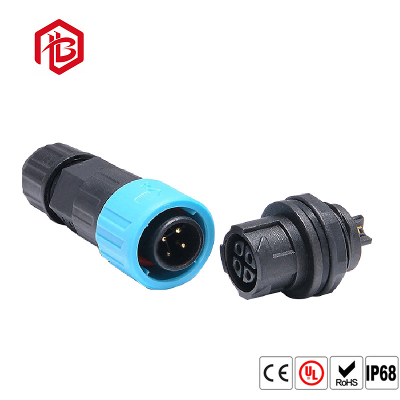 厂家供应自锁式插头信号电源新能源防水连接器面板式接头防水连接