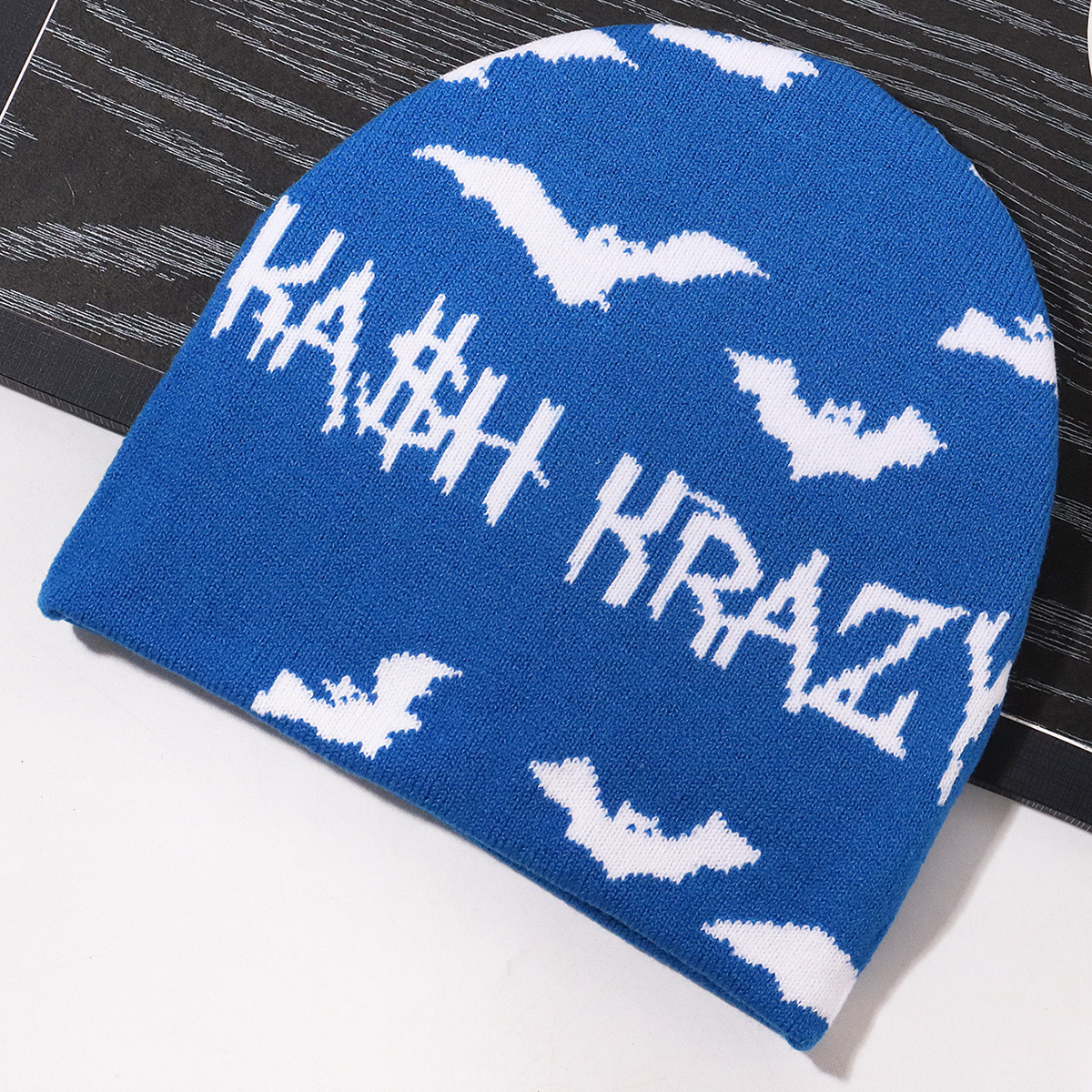 Fashion Halloween alphabet jacquard knitted hat personality trend cold and warm_viptrois.com