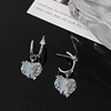 Zirconium, pendant, earrings, ring, advanced chain for key bag , bright catchy style