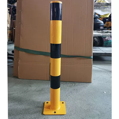 Car lock, space ground lock movable ground lock - fixed-column-without-lock-reflective-optional-black-and-yellow