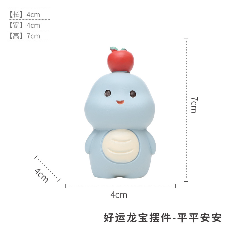 Dibujos Animados Lucky Dragon decoración creativa hogar sala de estar escritorio moderno coche hornear resina artesanía al por mayor