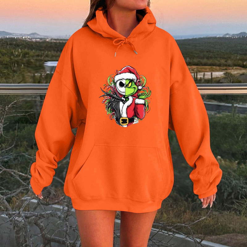 2026 Autumn European and American Cross-Border Printed Christmas Holiday Theme Hoodie Trendy Long-Sleeve Loose Sweatshirt 2026 Autumn European and American Cross-Border Printed Christmas Holiday Theme Hoodie Trendy Long-Sleeve Loose Sweatshirt