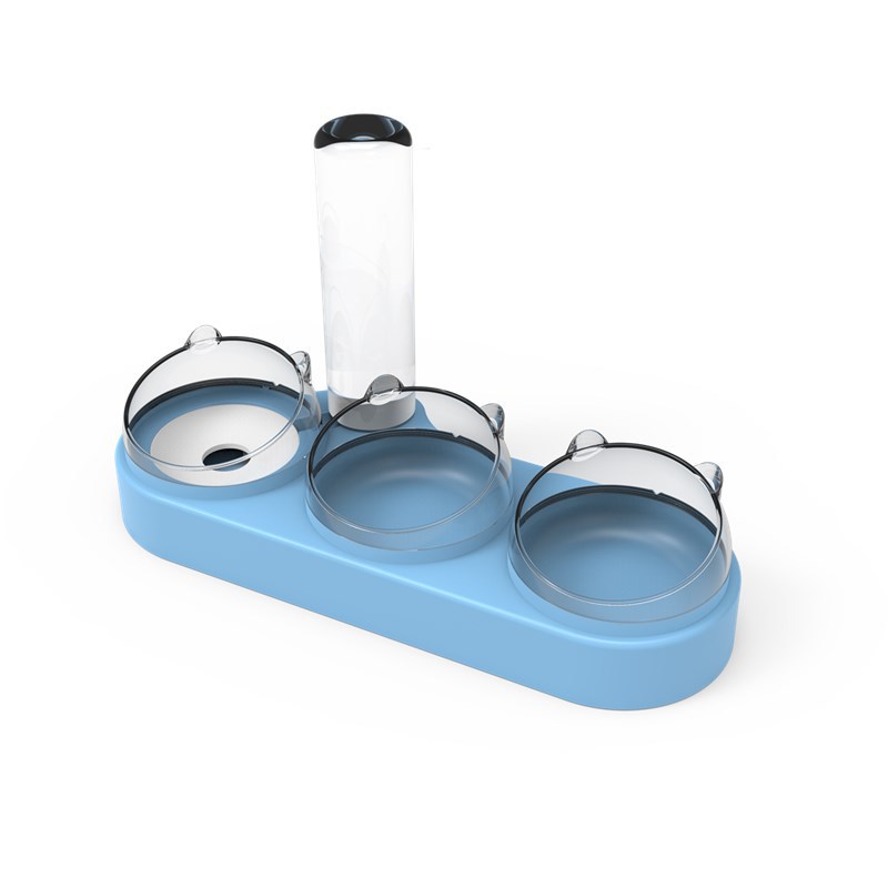 Perro doble tazón Automático Pet Bowl alimentador de gato dispositivo para beber Gato Cuenca Del Perro Tazón gato suministros dispensador de agua