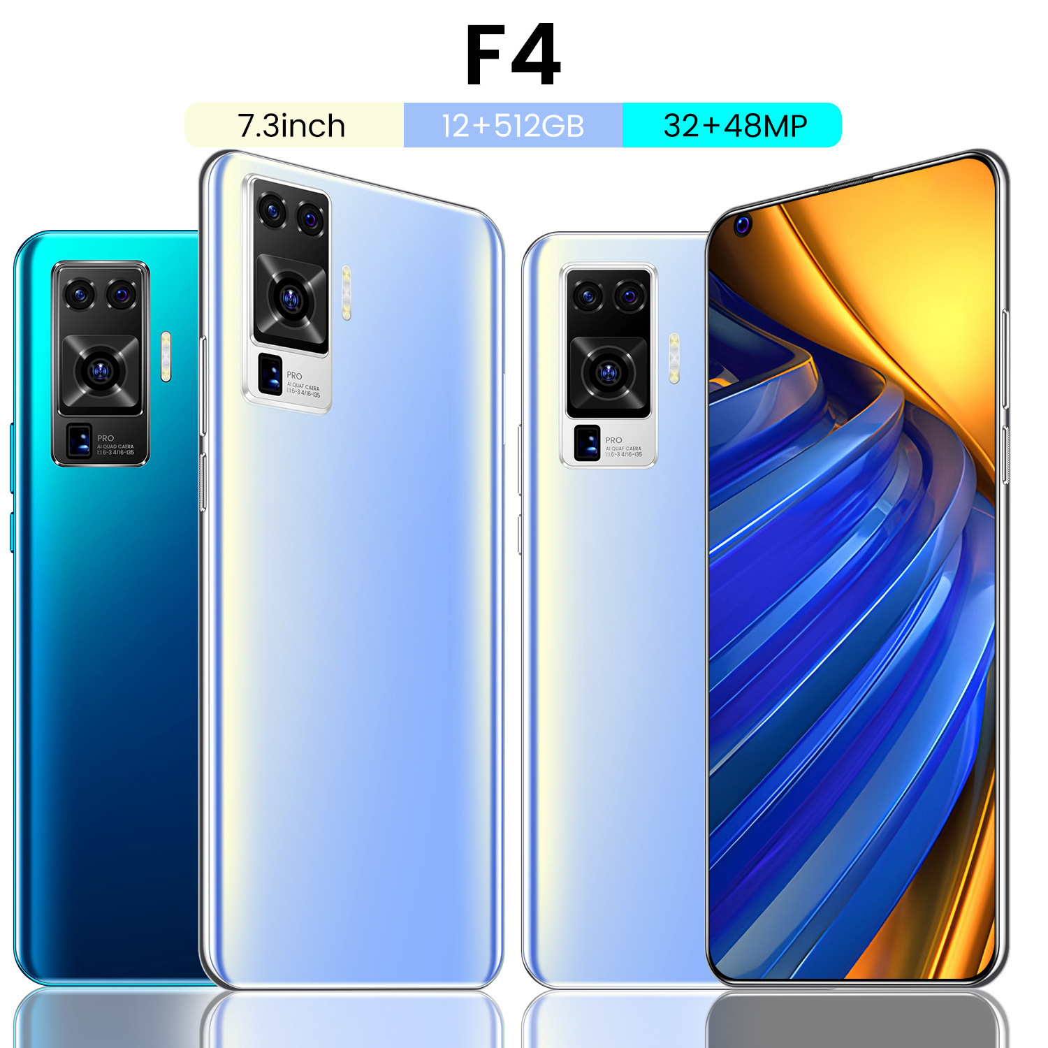 新款现货智能手机 F4大屏7.2寸2+32G安卓内置低价批发跨境手