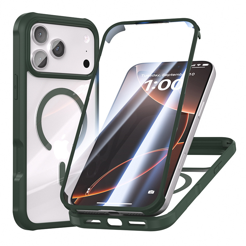 适用苹果17Air361磁吸壳iphone17pro防摔防滑玻璃保护套磁吸防摔|undefined